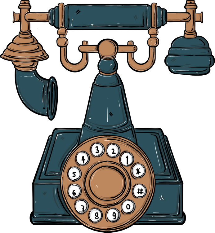 Old Telephone Illustration